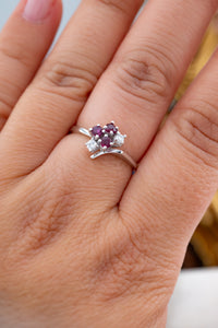 Vintage 14ct White Gold Ruby & Diamond Ring, Delross Design Jewellers, Brisbane Jewellers, Custom Brisbane Jewellers, Brisbane Jewellery Repairs, Chermside West Jewellers  