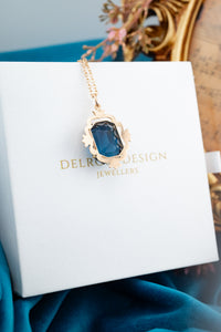 9ct Gold Blue Paste Stone Pendant, Delross Design Jewellers, Brisbane Jewellers, Custom Brisbane Jewellers, Brisbane Jewellery Repairs, Chermside West Jewellers   