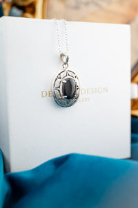 925 Sterling Silver Black Star Sapphire Pendant, Delross Design Jewellers, Brisbane Jewellers, Custom Brisbane Jewellers, Brisbane Jewellery Repairs, Chermside West Jewellers  