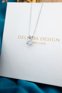 10ct White Gold Cubic Zirconia Pendant, Delross Design Jewellers, Brisbane Jewellers, Custom Brisbane Jewellers, Brisbane Jewellery Repairs, Chermside West Jewellers   