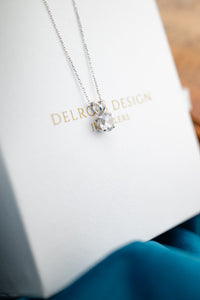 10ct White Gold Cubic Zirconia Pendant, Delross Design Jewellers, Brisbane Jewellers, Custom Brisbane Jewellers, Brisbane Jewellery Repairs, Chermside West Jewellers   