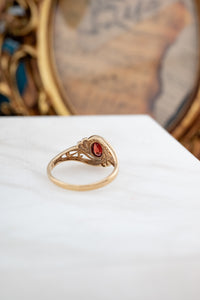 9ct Gold Almandine Garnet & Diamond Ring, Delross Design Jewellers, Brisbane Jewellers, Custom Brisbane Jewellers, Brisbane Jewellery Repairs, Chermside West Jewellers   