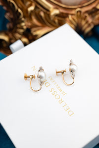 Antique 9ct Two Tone Gold Pearl Earrings, Delross Design Jewellers, Brisbane Jewellers, Custom Brisbane Jewellers, Brisbane Jewellery Repairs, Chermside West Jewellers  