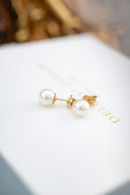 Load image into Gallery viewer, 9ct Gold Cultured Akoya Pearl Stud Earrings, Delross Design Jewellers, Brisbane Jewellers, Custom Brisbane Jewellers, Brisbane Jewellery Repairs, Chermside West Jewellers  