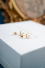 Load image into Gallery viewer, 9ct Gold Cultured Akoya Pearl Stud Earrings, Delross Design Jewellers, Brisbane Jewellers, Custom Brisbane Jewellers, Brisbane Jewellery Repairs, Chermside West Jewellers  