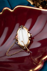 Antique 14ct Two Tone Gold Sapphire & Diamonds Brooch Locket, Delross Design Jewellers, Brisbane Jewellers, Custom Brisbane Jewellers, Brisbane Jewellery Repairs, Chermside West Jewellers  