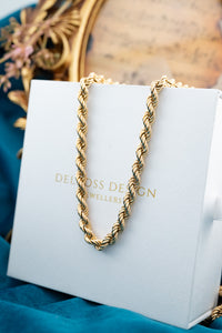 9ct Yellow Gold Rope Chain, Delross Design Jewellers, Brisbane Jewellers, Custom Brisbane Jewellers, Brisbane Jewellery Repairs, Chermside West Jewellers  