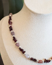 Load image into Gallery viewer, Natural Spinel &amp; Garnet Strand Necklace w/Magnetic Clasp