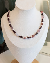 Load image into Gallery viewer, Natural Spinel &amp; Garnet Strand Necklace w/Magnetic Clasp