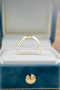 15ct Gold Antique Diamond Signet Ring