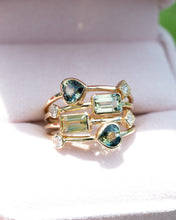 Load image into Gallery viewer, 18ct Queensland Parti Sapphire &amp; Diamond Ring
