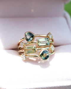 18ct Queensland Parti Sapphire & Diamond Ring