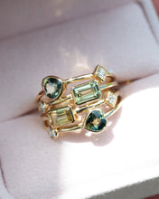 Load image into Gallery viewer, 18ct Queensland Parti Sapphire &amp; Diamond Ring