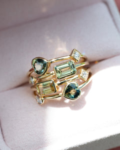18ct Queensland Parti Sapphire & Diamond Ring