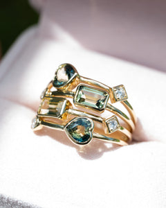 18ct Queensland Parti Sapphire & Diamond Ring