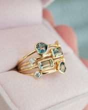 Load image into Gallery viewer, 18ct Queensland Parti Sapphire &amp; Diamond Ring