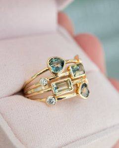 18ct Queensland Parti Sapphire & Diamond Ring