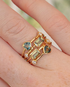 18ct Queensland Parti Sapphire & Diamond Ring