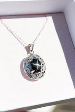 Load image into Gallery viewer, 925 Sterling Silver Black Star Sapphire Pendant