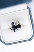 Load image into Gallery viewer, 9ct Yellow &amp; White Gold Sapphire &amp; Diamond Ring 1.00ct TDW