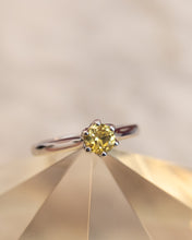 Load image into Gallery viewer, 18ct White Gold 0.75ct Australian Yellow Sapphire Ring