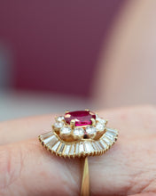 Load image into Gallery viewer, 18ct Handmade Natural 1.16ct Ruby &amp; Diamond Ring