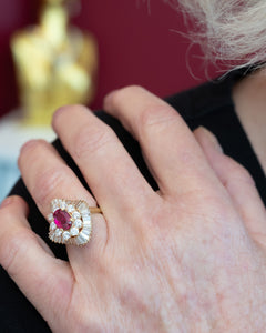 18ct Handmade Natural 1.16ct Ruby & Diamond Ring