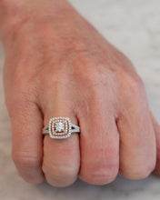 Load image into Gallery viewer, 18ct White &amp; Rose Gold 0.86ct Diamond Ring