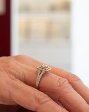 Load image into Gallery viewer, 18ct White &amp; Rose Gold 0.86ct Diamond Ring