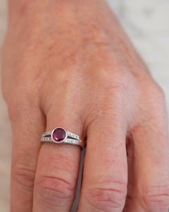 14ct Natural 0.88ct Ruby & Diamond Ring