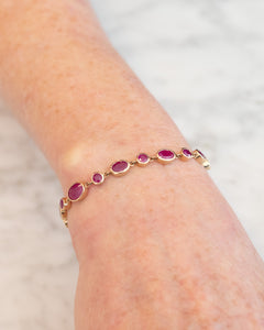 9ct Gold Natural 7.46ct Ruby Bracelet
