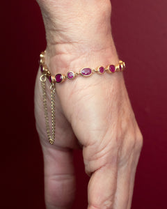 9ct Gold Natural 7.46ct Ruby Bracelet