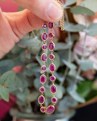 9ct Gold Natural 7.46ct Ruby Bracelet