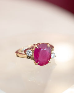 18ct Natural 3.52ct Ruby Ring