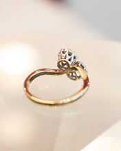 Load image into Gallery viewer, Antique 18ct &amp; Platinum Old Cut Diamond &amp; Sapphire Toi et Moi Ring