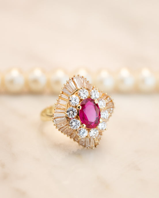 18ct Handmade Natural 1.16ct Ruby & Diamond Ring