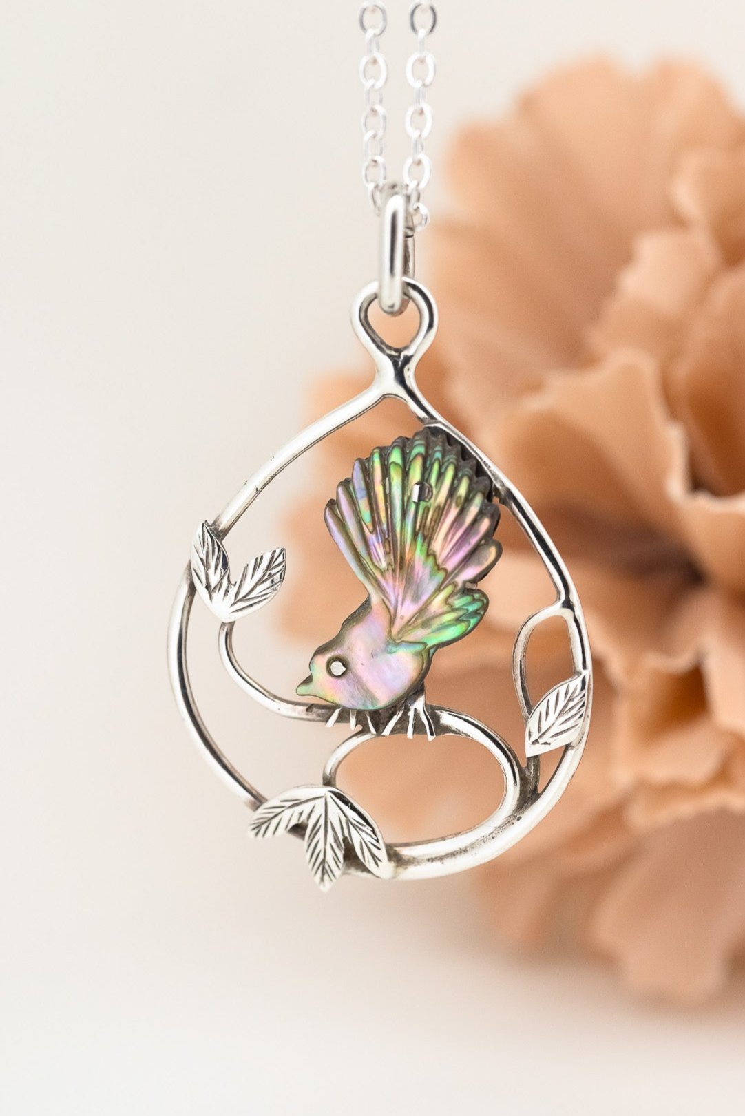 925 Sterling Silver Paua Shell Bird Pendant, 
Delross Design Jewellers, Brisbane Jewellers, Custom Brisbane Jewellers, Brisbane Jewellery Repairs, Chermside West Jewellers  
