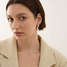 Load image into Gallery viewer, Sterling Silver Rounded Huggie Earrings