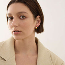 Load image into Gallery viewer, 14ct Gold Plated Sterling Silver Rounded Huggie Earrings