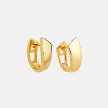 Load image into Gallery viewer, 14ct Gold Plated Sterling Silver Flared Huggie Earrings