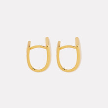 Load image into Gallery viewer, 14ct Gold Plated Sterling Silver Flared Huggie Earrings