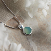 Load image into Gallery viewer, Sterling Silver Aqua Chalcedony Pendant
