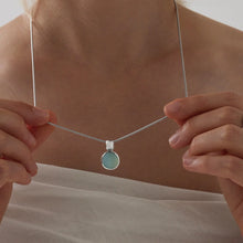 Load image into Gallery viewer, Sterling Silver Aqua Chalcedony Pendant