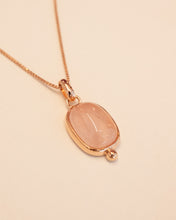 Load image into Gallery viewer, NAJO Rose Quartz Sterling Silver Rose Gold Plated Necklace