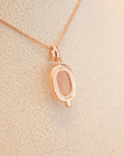 Load image into Gallery viewer, NAJO Rose Quartz Sterling Silver Rose Gold Plated Necklace