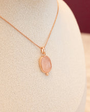 Load image into Gallery viewer, NAJO Rose Quartz Sterling Silver Rose Gold Plated Necklace