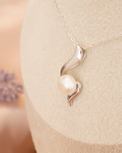 Load image into Gallery viewer, New Sterling Silver White Button Freshwater Pearl Pendant