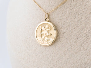 9ct Gold Vintage Saint Christopher Pendant, Delross Design Jeweller, Brisbane Jeweller, Chermside Jeweller, Custom Jewellery