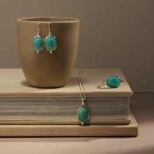 Load image into Gallery viewer, Sterling Silver Cabochon Amazonite Ring