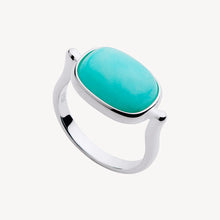 Load image into Gallery viewer, Sterling Silver Cabochon Amazonite Ring